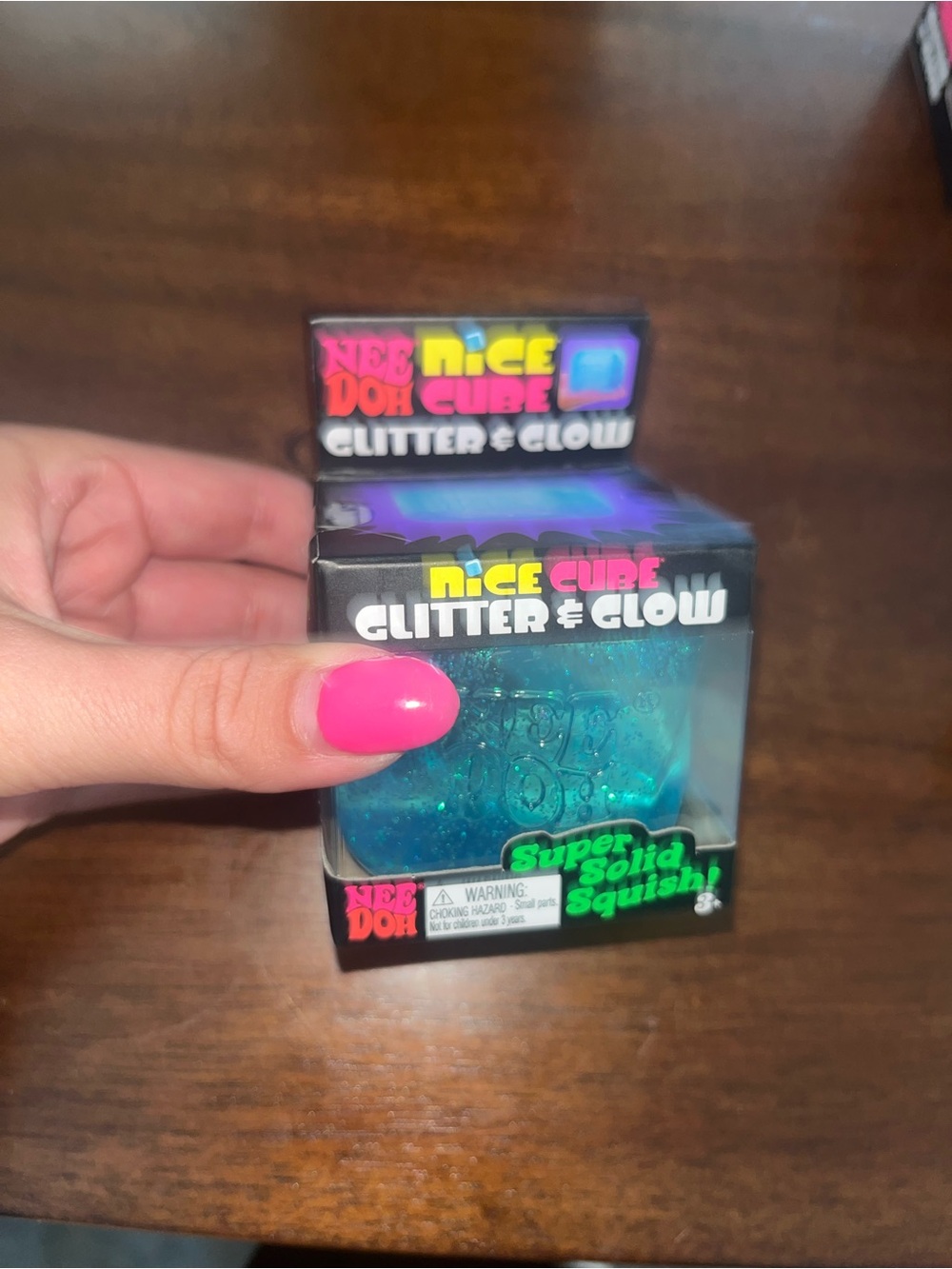 Target Nice Doh Cube Glitter & Glow Squishy - Teal Blue